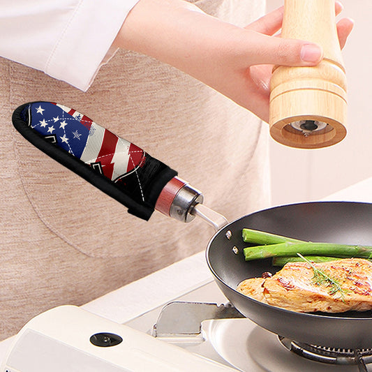 American Firefighter Emblem Print Skillet Handle Cover
