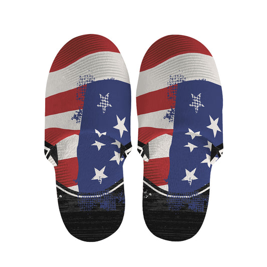 American Firefighter Emblem Print Slippers