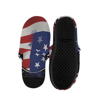American Firefighter Emblem Print Slippers