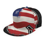 American Firefighter Emblem Print Snapback Cap