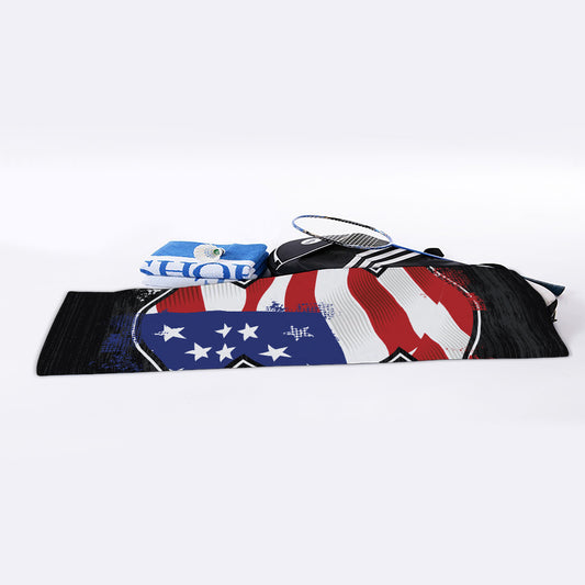American Firefighter Emblem Print Sports Towel