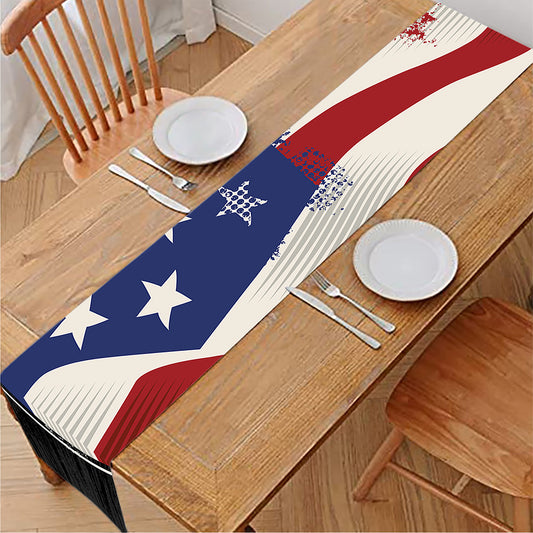 American Firefighter Emblem Print Table Runner