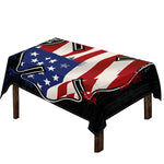 American Firefighter Emblem Print Tablecloth
