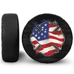 American Firefighter Emblem Print Tire Cover