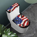 American Firefighter Emblem Print Toilet Lid And Tank Cover Set