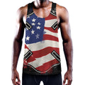 American Firefighter Emblem Print Men's Workout Tank Top