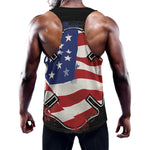 American Firefighter Emblem Print Training Tank Top