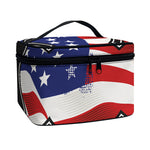 American Firefighter Emblem Print Travel Makeup Bag
