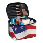 American Firefighter Emblem Print Travel Makeup Bag