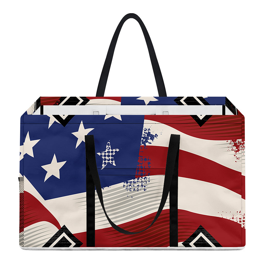 American Firefighter Emblem Print Utility Tote Bag