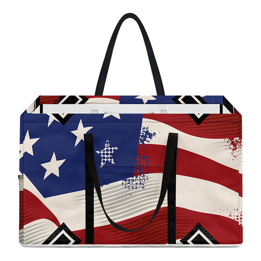 American Firefighter Emblem Print Utility Tote Bag