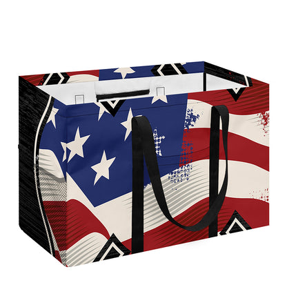 American Firefighter Emblem Print Utility Tote Bag