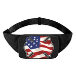 American Firefighter Emblem Print Waist Bag