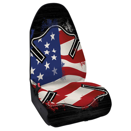 American Firefighter Emblem Print Waterproof Car Seat Cover