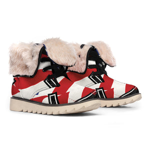 American Firefighter Emblem Print Winter Boots