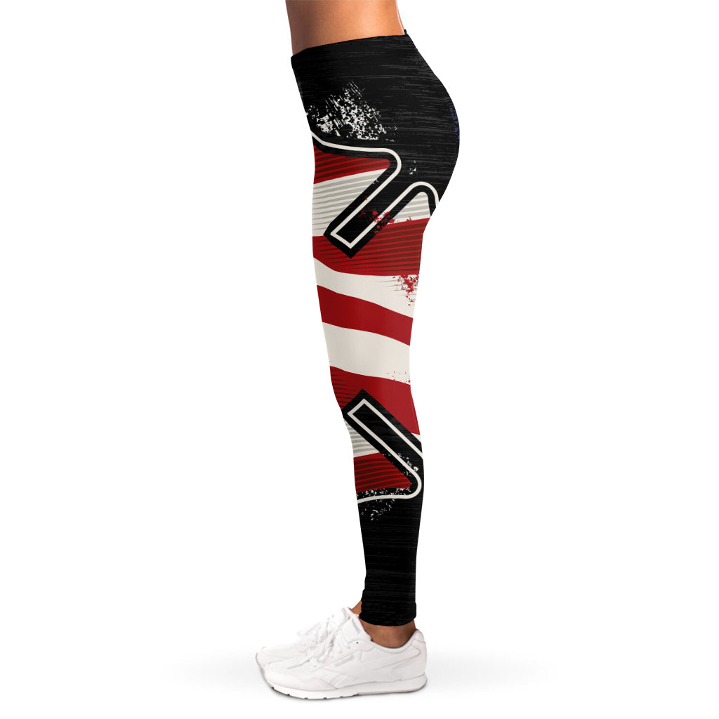 American Firefighter Emblem Print Women's Leggings