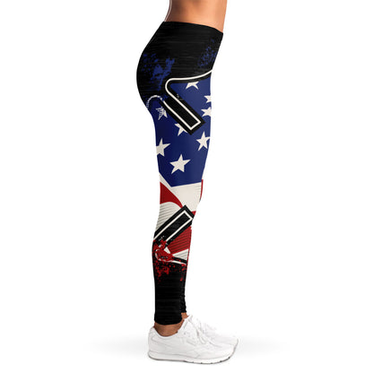 American Firefighter Emblem Print Women's Leggings