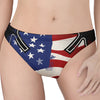 American Firefighter Emblem Print Women's Thong