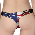 American Firefighter Emblem Print Women's Thong