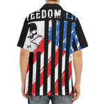 American Flag Freedom Life Print Aloha Shirt
