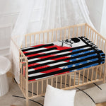 American Flag Freedom Life Print Baby Crib Sheet