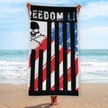 American Flag Freedom Life Print Beach Towel
