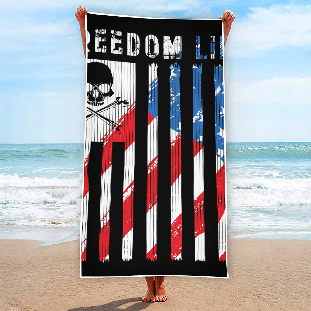 American Flag Freedom Life Print Beach Towel