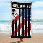 American Flag Freedom Life Print Beach Towel