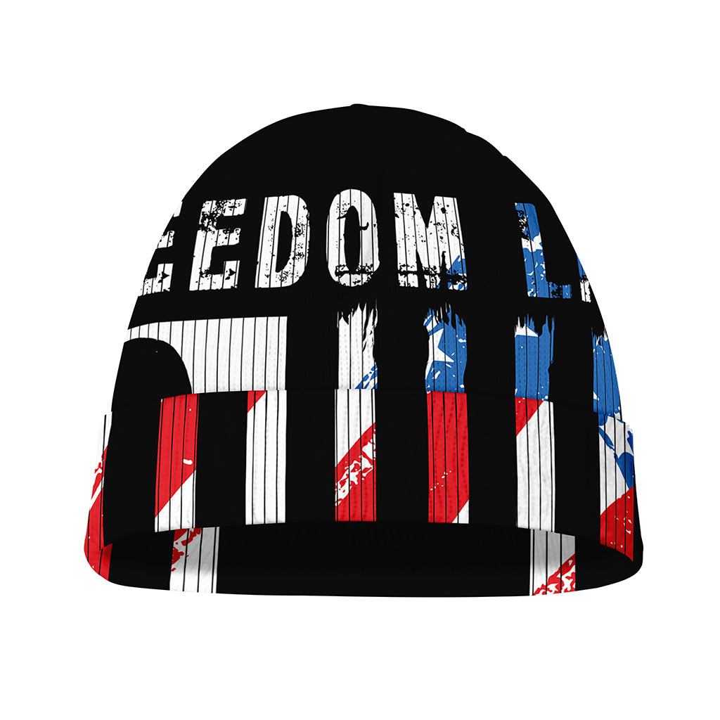 American Flag Freedom Life Print Beanie