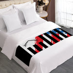 American Flag Freedom Life Print Bed Runner