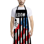 American Flag Freedom Life Print Bib Apron With Pocket
