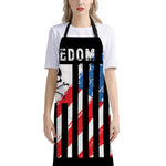 American Flag Freedom Life Print Bib Apron With Pocket
