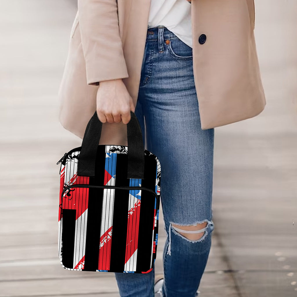 American Flag Freedom Life Print Bible Tote Bag