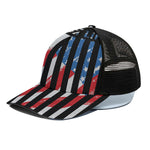 American Flag Freedom Life Print Black Mesh Trucker Cap