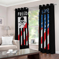 American Flag Freedom Life Print Dimout Grommet Curtains