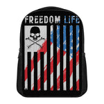 American Flag Freedom Life Print Casual Backpack
