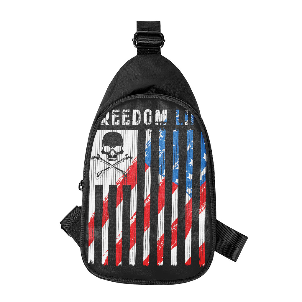 American Flag Freedom Life Print Chest Bag