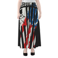 American Flag Freedom Life Print Chiffon Maxi Skirt