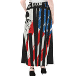 American Flag Freedom Life Print Chiffon Maxi Skirt