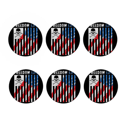 American Flag Freedom Life Print Coaster Set