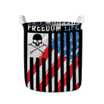 American Flag Freedom Life Print Collapsible Laundry Basket
