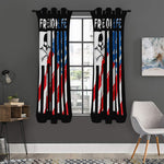American Flag Freedom Life Print Curtain