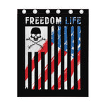 American Flag Freedom Life Print Curtain