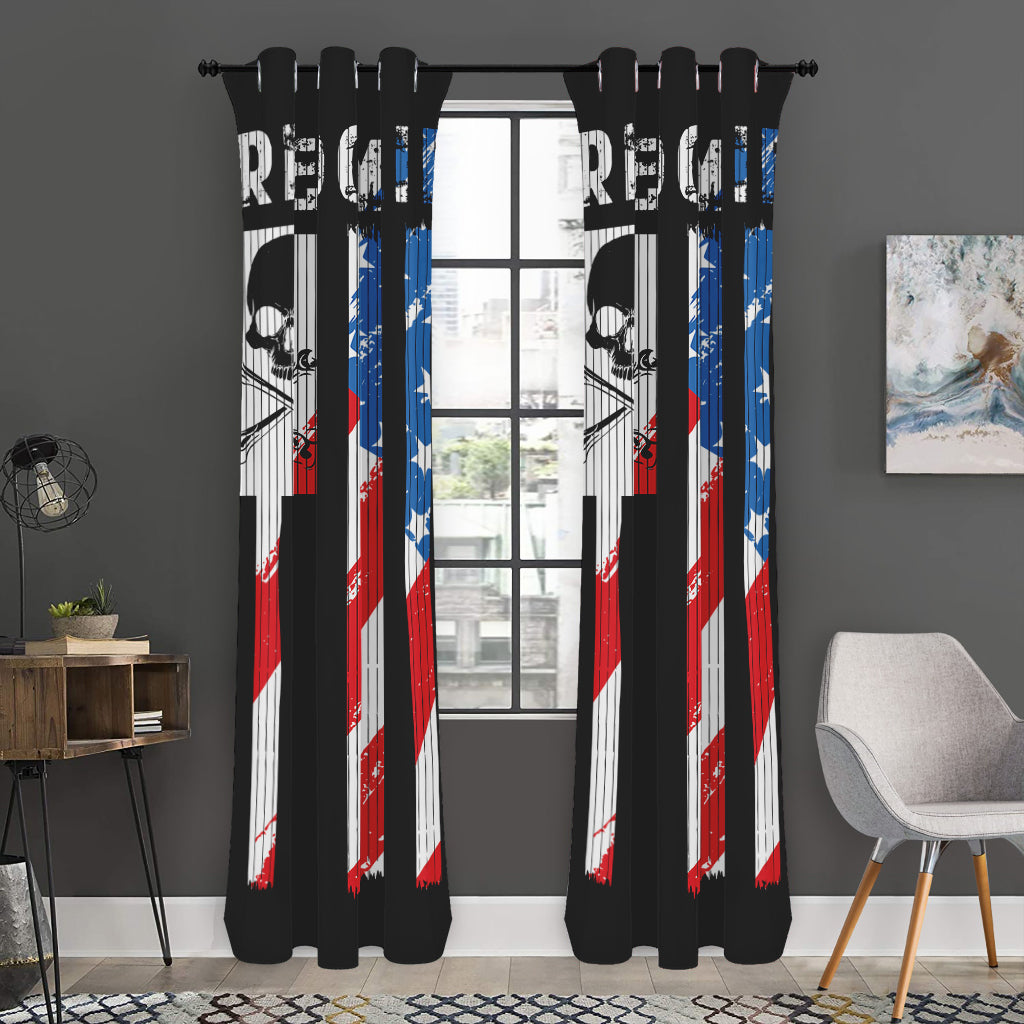 American Flag Freedom Life Print Curtain