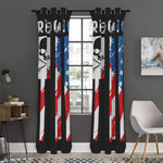 American Flag Freedom Life Print Curtain