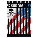 American Flag Freedom Life Print Curtain