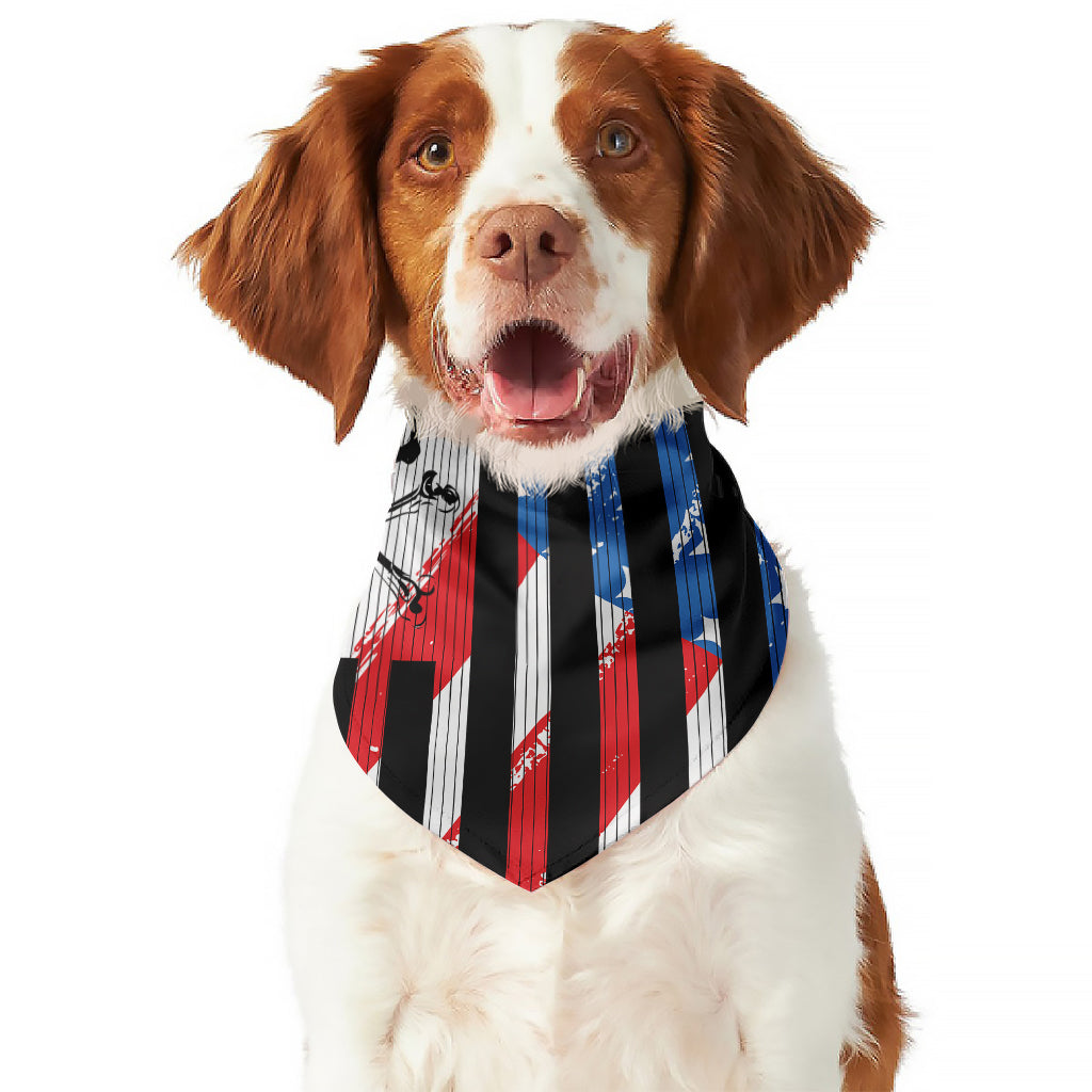 American Flag Freedom Life Print Dog Bandana