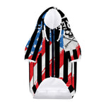 American Flag Freedom Life Print Dog Zip Up Hoodie