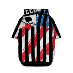 American Flag Freedom Life Print Dog Zip Up Hoodie