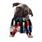 American Flag Freedom Life Print Dog Zip Up Jacket